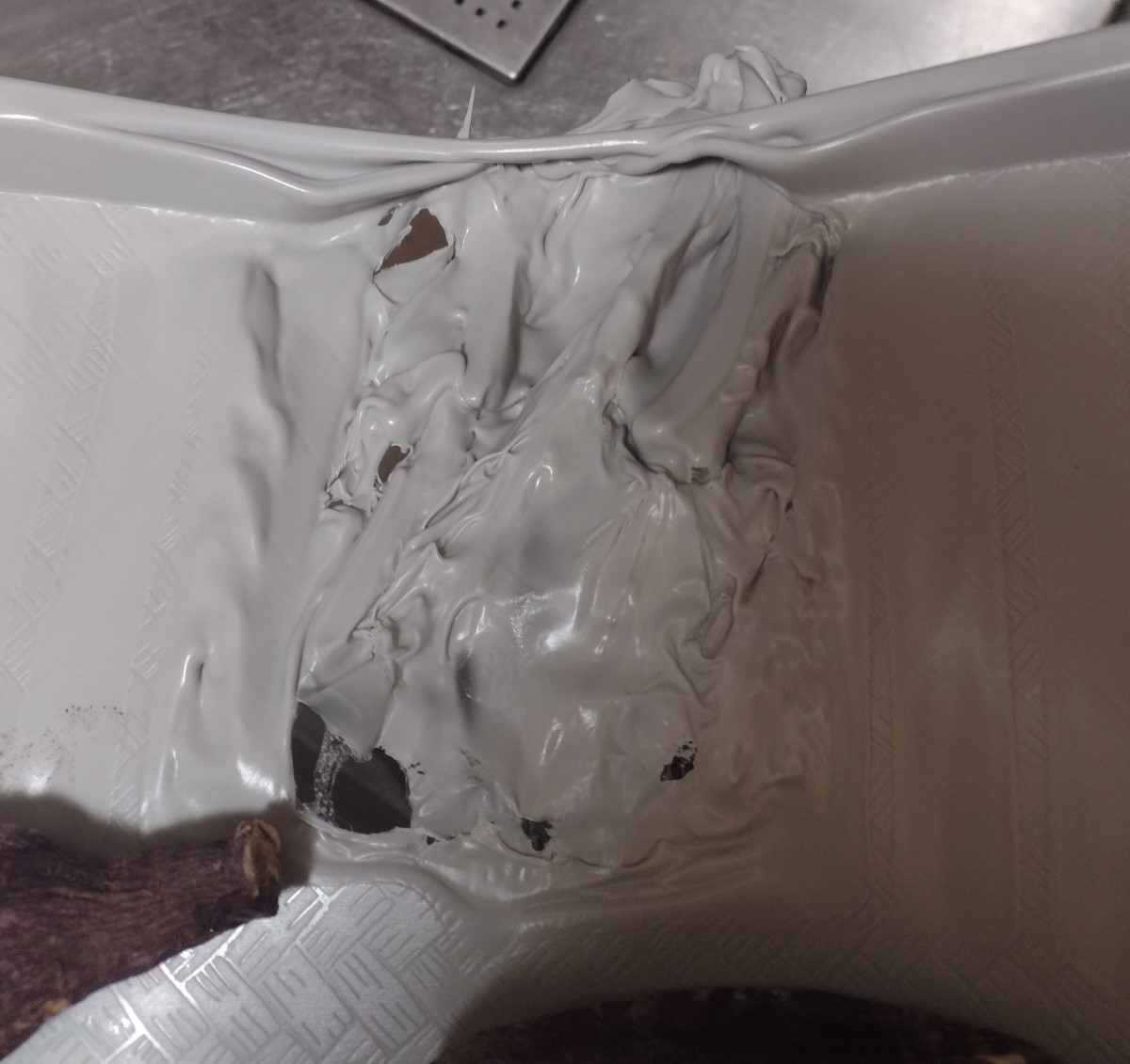 more molten plastic
